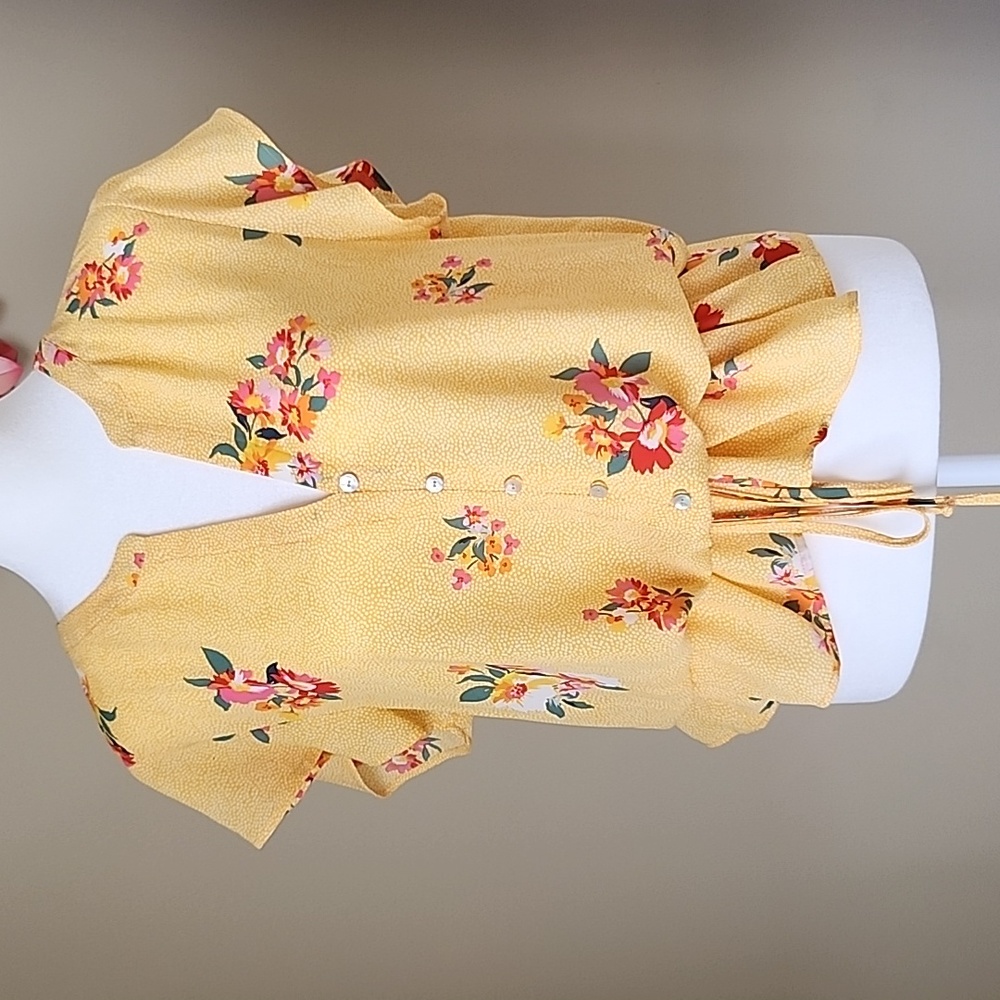 DR2 Women's yellow peplum blouse